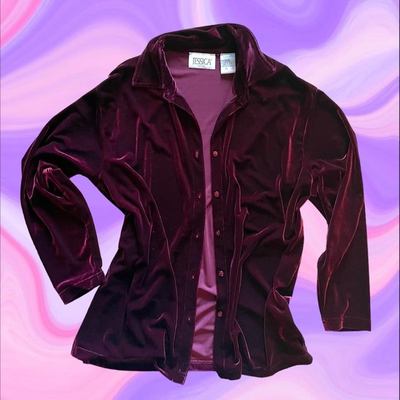 Vintage burgundy 2 piece jumpsuit - Picture 2 of 7